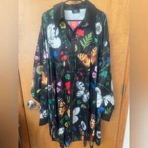 Colorful Butterfly and Floral Dress